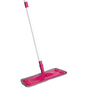 All in One Flat Head Mop with Extendable Handle - Fluffy Scrubbing Microfibre Cleaning Pads - Perfect for Hard Floors.