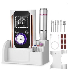 Kraftverdia® - Nagelvijl - Professioneel Elektrische Nagelfrees - Elektrische Nagelvijl voor Manicure - Cutter voor gelnagels met houder - 45000RPM - Manicure set - Oplaadbaar - Draadloos en draagbaar - Manicure en Pedicure - Powerbank Functie