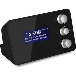 Radiowekker met DAB+/FM-tuner, dimbaar display en wekkerfunctie - Zwart De nieuwe generatie radiowekker - DAB+/FM-tuner, 15 watt hoofdtelefoonaansluiting, USB-oplading, en meer!