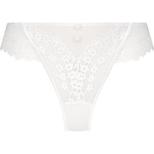 Hunkemöller - Daisy - Lingerie String - Wit - Transparant Kant