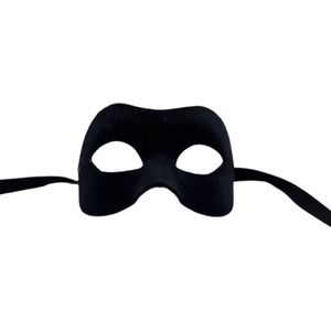 Handgemaakt zwart masker mannen - Venetiaans masker heren zwart fluweel - Gala masker zwart