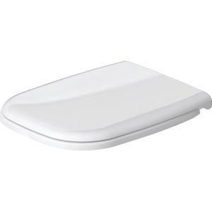 Toiletbril D-Code Compact, toiletdeksel van ureum duroplast, toiletdeksel met RVS scharnieren, wit