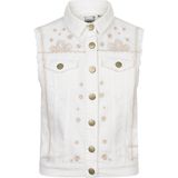 Meisjes gilet embroidery - Lily wit