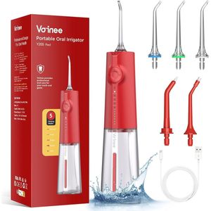 Draadloze Water Flosser met 5 Tips, 5 Modi en 6 Drukniveaus - Waterdichte Monddouche voor Thuis en Reizen