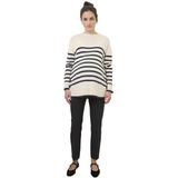 Vertbaudet - Lange Trui - Gemêleerd Beige - Matrozenstijl - Voor Zwangerschap en Borstvoeding