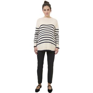 Vertbaudet - Lange Trui - Gemêleerd Beige - Matrozenstijl - Voor Zwangerschap en Borstvoeding
