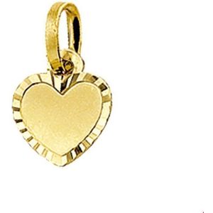Trendjuwelier huiscollectie 4006125 Gouden graveerplaat hartvormig