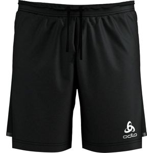 Odlo 2-In-1 Shorts Zeroweight Ceramicool Pro Heren Sportbroek - Black-Black - Maat S