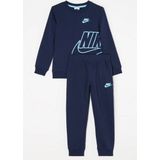 Nike - FT Icon Crew Set - Blauw - 2-delig - Sweater en Joggingbroek