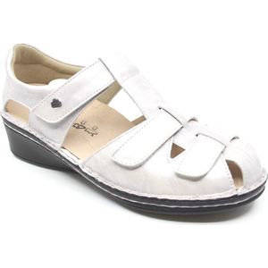 Finn Comfort, FUNEN, 02666-275095, Goudkleurige sandaal met dichte hiel en dichte neus