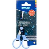 Stylex Hobby/knutsel schaar voor kinderen - lichtblauw - 13 cm - papierschaar- Creatief speelgoed