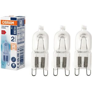 3 stuks | Osram Halopin Oven G9 40W 300ºC 66740 Halogeen | G9 | Dimbaar | Extra Warm Wit | 40 watt | 2.000 Branduren