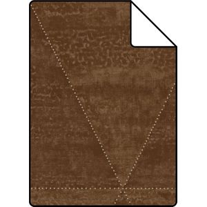 Proefstaal Origin Wallcoverings behang metalen driehoeken roest bruin - 26,5 x 21 cm - 337604-S