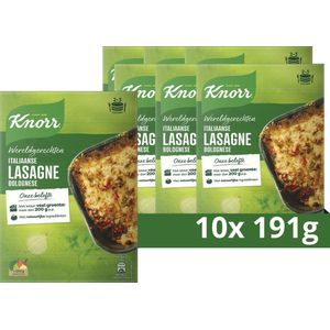 Knorr Italiaanse Lasagne Bolognese Wereldgerechten - 10 x 192 g - Voordeelverpakking