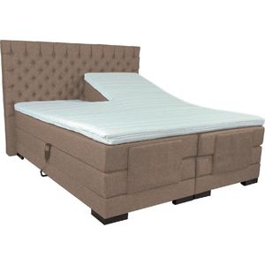Slaaploods.nl Princess - Elektrische Boxspring inclusief matras - 180x220 cm - Beige/Zand