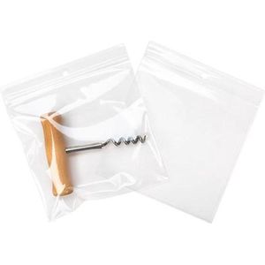 Gripzakken met Ophanggat 12,5x12,5cm Kristalhelder PP 100 Micron (100 stuks) | ziplock | gripzak