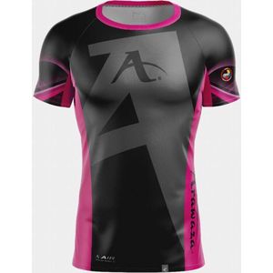 T-shirt Arawaza | Dry-Fit | Zwart / Roze (Maat: M)