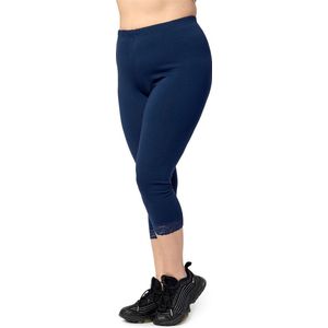 Merry Style – Leggings - Grote Maten – Dames - 3/4 Lange – Katoen – Marineblauw – 3XL - MS-MS10-458-LE
