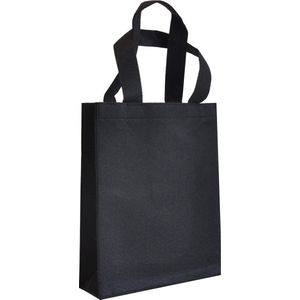 Vilten tas - 10 stuks - Zwart - 26 x 32 x 9 cm - Vilten shopper - Vilt tassen shopper - Boodschappentas