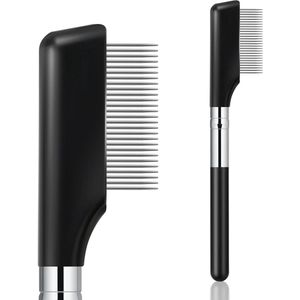 Thelau - Wimper- en Wenkbrauwkam met Metalen Tanden - Gereedschap voor Oogmake-up en Wimperscheiding