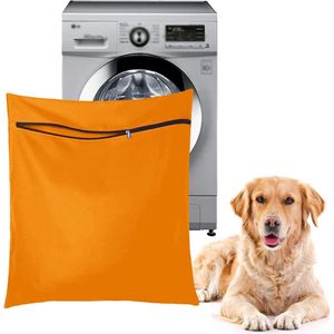 Waszakken voor huisdieren - Waszakken van twill polyester - Grote waszakken met rits - Voorkomt dat waszakken verstopt raken door dierenhaar - Waszakken voor huisdierendekens - Geweldig voor honden en katten (65x70cm)