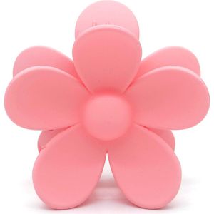 Haarklem Bloem Roze- Hairclip - Haarspeld - 7cm - Luxe Haarklem - Cadeautje - Flower power - Dames - haarklem bloem