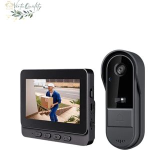 VirtuQuality ® - 4.3Inch 2.4G Draadloze Video Deurbel Camera - Wifi Nachtzicht - Smart Home Security - Tweeweg Intercom - Inclusief SD-Kaart
