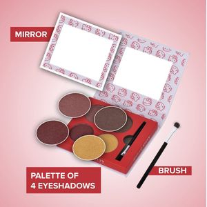 Hello Kitty - Oogschaduw Met Spiegel - Voor Meisjes - Palet van 4