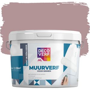 Decoverf muurverf mat vorstelijk roze, 4L