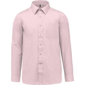 Kariban Overhemd in onderhoudsvriendelijk polykatoen-popeline heren K545 - Pale Pink - 4XL
