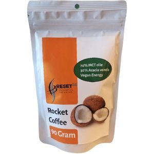 Rocket Coffee - Pure MCT-Poeder (C8) - 70% MCT Olie - 30% Acacia Vezels - 90 gram - RESET36