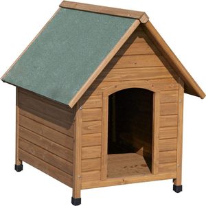 Luxe Hondenhok Buiten en Binnen - Kattenhuis voor Buiten - Hout - Hondenbench Grote Honden - 100x88x100cm - Hout met Groen