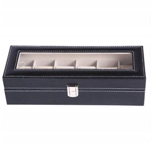 Zwarte Horlogedoos Organizer voor 5 Horloges - Elegante Presentatie