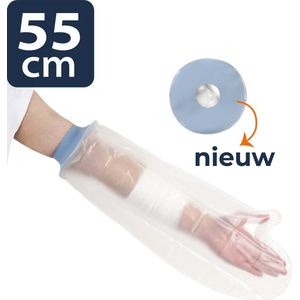 Het Herstel Loket® Douchehoes arm - Gipshoes arm - Halve arm - onderarm - hand - elleboog - waterdicht - medisch silicone - latexvrij