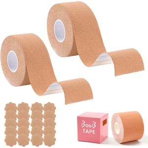 TRANKIELO® - Borstlift Tape – Comfortabele en Veilige Body Tape – Inclusief Tepelcovers – Set van 2 – Ideaal voor Avondjurken en Bruiloften