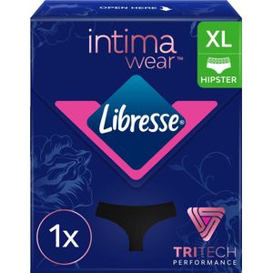intimawear by Libresse - menstruatie ondergoed - hipster - zwart - maat XL