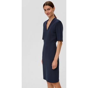 Jurk - Manteljurk - Viscosemix - Korte Mouwen - V-hals - Midilengte