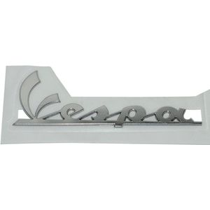 Sticker piaggio woord [vespa] groot (15cm) alu