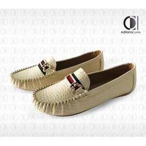 Moccasins - Casual - Slip-ons - Confianza - Women - Size 40 - AdrianaCarrillo-CON-APRICOT-40