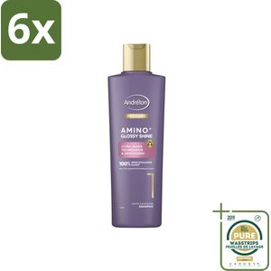 Andrélon – Shampoo – Pro Care Amino+ Glossy Shine – 250 ml - Voordeelverpakking - 6 stuks - Stralend haar - Gezond haar