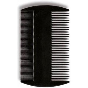 Donegal Dubbelzijdige Baard- en Snor Kam, Zwart, 8.8 cm