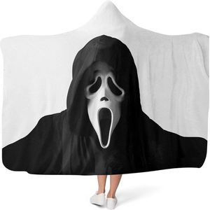 Hoodie Deken Met Mouwen - Fleece Blanket - Extra Warm - Scream