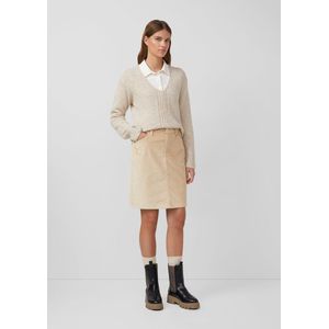 s.Oliver - Kokerrok - Lichtbeige - Gevoerde Zoom/Rand - 5-Pocket-Style