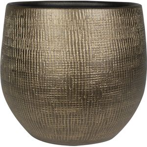Steege Plantenpot - modern design - goudkleurig - 32 x 36 cm - bloempot