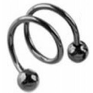 Oorbel- Helix- Zwarte spiraal - Charme Bijoux