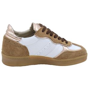 PiediNudi - Imola - Damessneaker - Bruin/Wit - Suede en Leer