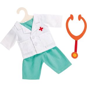 Poppen Doktersoutfit met Stethoscoo - 38-45 cm