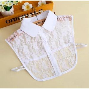 Jumada's - Blousekraag Dames Wit Doorschijnend - Losse Kraag - Mode Design