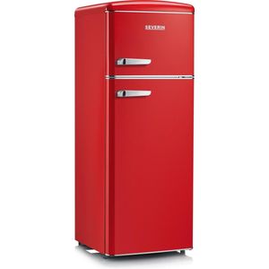 Severin 8930 - Koelvriescombinatie vrijstaand - retro koelkast - rood