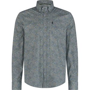 State Of Art Overhemd Poplin Print Groen - Maat L - Heren - Overhemden Casual